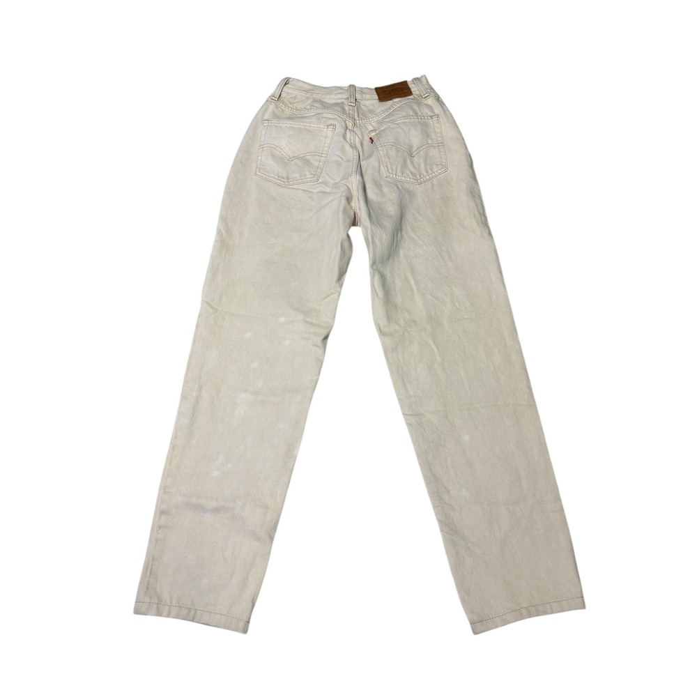 Levi Strauss Premium 80s Mom Jean Light Cream Beige Size 25x27 - Picture 9 of 16